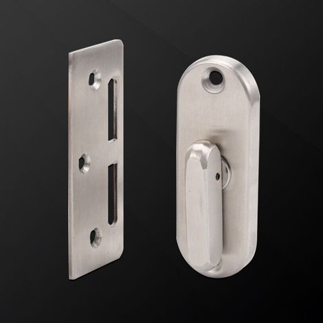 Serrure de porte coulissante à bascule en acier inoxydable Verrouillage à 90 degrés Serrure à came Loquet de porte à arc (1/5)