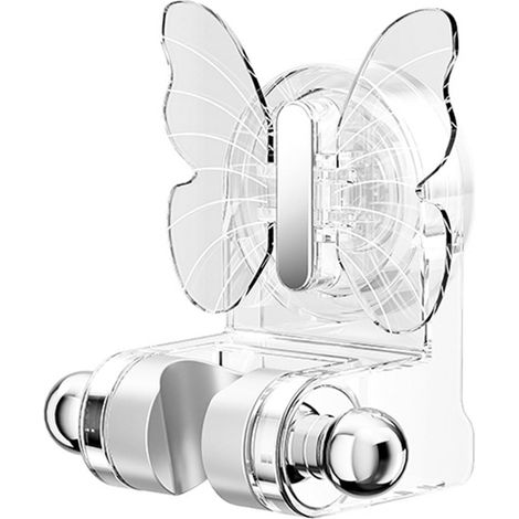 Support de douche à ventouse, fixation par ventouse pour douchette, pour plus de praticité dans la salle de bain, sans perçage. (1/5)