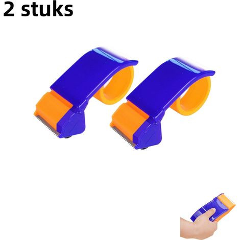 dévidoir de ruban adhésif transparent convient pour l emballage express et les fermetures dévidoir de ruban adhésif en plastique portable bleu 6 cm de large 2 pièces (1/5)