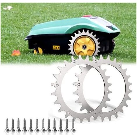 Crampons de roue de traction 170 mm pour robot tondeuse Bosch Indego XS 300 S500 S+500 – Acier inoxydable pour terrains en pente (1/5)