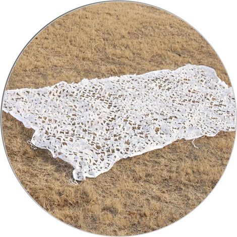 Filet de camouflage extérieur, filet de camouflage militaire, blanc, filet de camouflage de camping, filets pare-soleil pour toit de pergola de jardin, filet de camouflage anti-UV, blanc - 3 x 4 m
