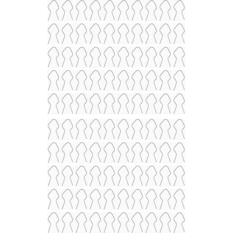GARRYFIZH Attache pour Poteau T en Métal Galvanisé, Lot de 100 Pièces, Pour Clôture à Mailles Chaînettes, Jardin, Ferme - Forme Carrée