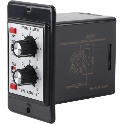 Keenso Animator Switch ATDV-YY für Automated Control Group, Einstellbare Verzögerungszeit 6S-60m, Hohe Präzision für mechatronische Anwendungen (DC24V).