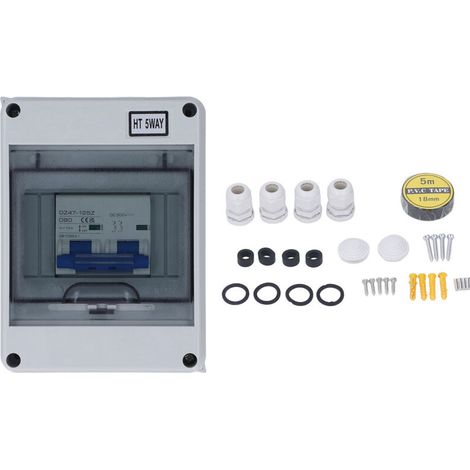 Interruttore automatico MCB per impianti fotovoltaici, scatola di derivazione, sezionatore CC 500V con distribuzione impermeabile IP65 -Crezuo