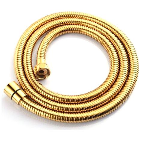 Hochwertiges Edelstahl-Duschschlauch Ersatz für Handbrause, Extra-Lang 150 cm (Gold) (1/4)