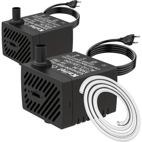 Knifel Mini Pompe à Eau Submersible, 2PC 350 L/H, 5W Ultra Silencieuses (1/5)