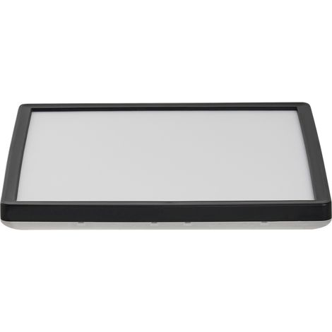 Lámpara LED cuadrada empotrada en el techo plafón con mando a distancia 42 cm negro Tivora (1/5)