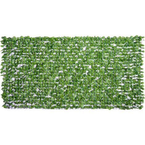 Haie Artificiel lierre Brise-Vue décoration Rouleau 3L x 1,5H m Feuillage réaliste Anti-UV Vert