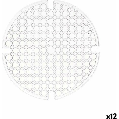 Transparente Antirutschmatte aus Kunststoff 29 x 0,1 x 29 cm Waschbecken (12 Stück) (1/4)