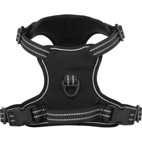 Harnais pour chien et bandes réfléchissantes réglables noir XL (1/5)