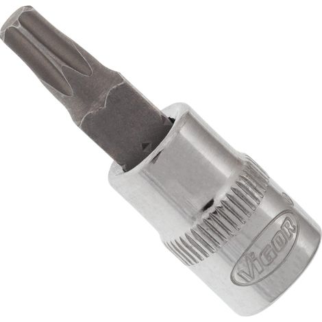 VIGOR Schraubendreher-Einsatz 1/4 Zoll T27 V2130N ∙ Vierkant hohl 6,3 mm (1/4 Zoll) ∙ Innen TX Profil (1/2)