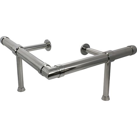 Support repose-pieds Quartz pour tubes Ø 40 mm – SKU 2A0103 – Inox pour usage professionnel – Hauteur 200 mm, saillie 150 mm – Cuivrinox (1/2)