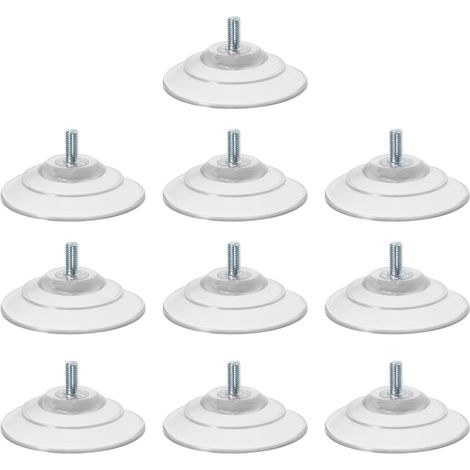 10ensembles Ventouse à Vis Lot de Grandes Ventouses à Visser avec Écrou pour Surfaces Vitrées pour Salle de Bain Cuisine Réutilisables Vables