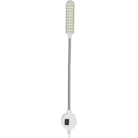 Lampe de travail LED Sew pour machine à coudre, 30 LED, col de cygne, base magnétique, prise UE, AC110‑250V (1/5)