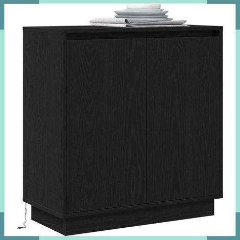Meuble bas - 869643 - Chêne noir - Bois d'ingénierie - Bandes LED (1/5)