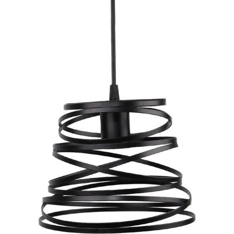 Suspensions Luminaires Moderne Créatif Lustre Plafonnier de Design à Spirale en Cascade Vintage Métal E27 Lampe Suspension (1/4)