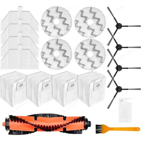 19 piezas repuesto para robot aspirador EVA SDJ06RM, accesorios, cepillo lateral principal, filtro, mopa, bolsa polvo tela
