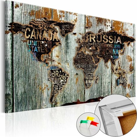 Tableau en liège bordure en bois - 120 x 80 cm (1/5)