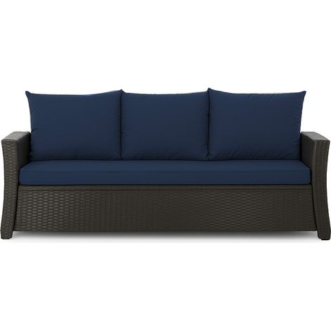 Coussins de canapé meubles de jardin en résine tressée Bleu, Coussins balançoire d'extérieur 150x60x50cm Coussin de banc de jardin extérieur -Mix
