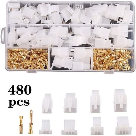 royaluxe-480PCS 2.8mm Automobile Connecteur Kit 2 3 4 6 Broches Automobile Fil Électrique Connecteurs Kit pour Moto Moto Voiture Camion Scooter Bateaux Électrique Instruments