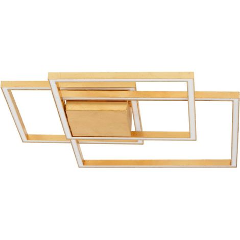 Merano Atlanta Luminaire Semi Encastré LED Intégré Feuille d'Or Aluminium LED 42W 2650Lm 3000K