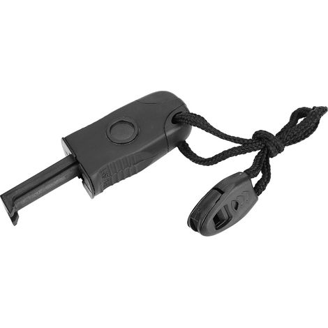 Briquet à silex en magnésium pour feu - Allume-feu de survie extérieur en camping - Lot noir (1/5)