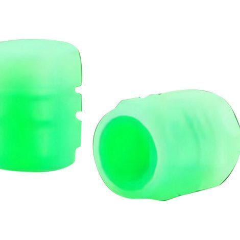 Bouchon de valve de pneu lumineux fluorescent pour voitures, vélos et motos (vert)