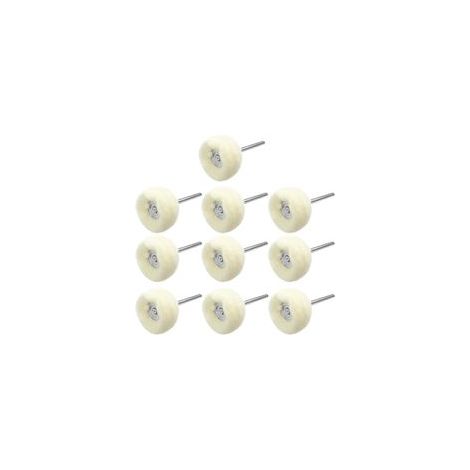 Set di 10 dischi lucidanti in cashmere (3,2 mm / 1/8 di pollice) per kit di lucidatura Dremel – dischi lucidanti per orologi e gioielli - Crezuo