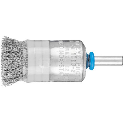PFERD TOOLS Pinselbürste mit Stützring ungezopft PBUR Ø20mm Schaft-Ø6 mm Edelstahl-Draht-Ø0,20 10 Stk