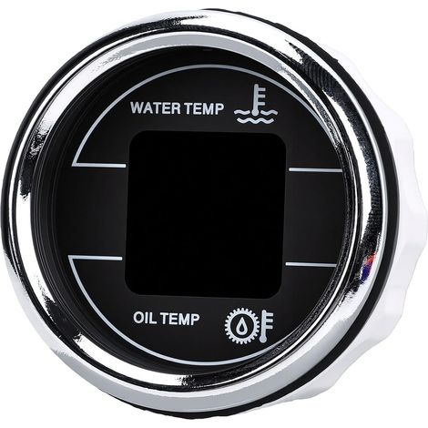 52-mm-Wassertemperaturanzeige, Digitalanzeige, 4-poliger Stecker, Ölthermometer für 12-V-Fahrzeuge, Autos, Boote, Motorräder (1/5)
