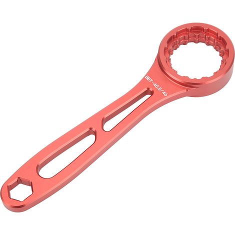 Clé de boîtier de pédalier vélo aluminium universelle creuse pour réparation rouge (1/5)