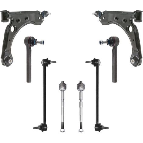 KIT BRACCIO OSCILLANTE 8 PEZZI COMPATIBILE CON LANCIA YPSILON (312) 1.3 D Multijet (31 / Kit Sospensione Completo OE/OEM / Bracci Oscillanti + Testine Sterzo / Sostituzione Diretta OEM