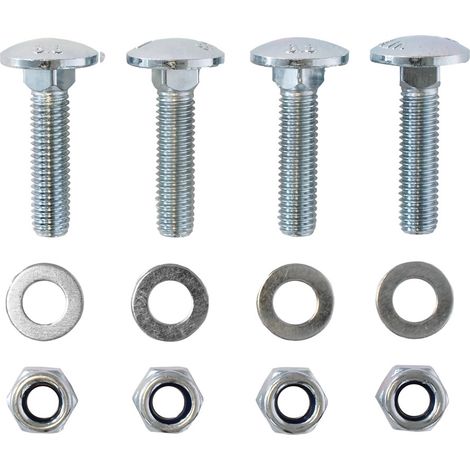 Montageset M8 - 4x Slotbout - 4x Moer - 4x Sluitring