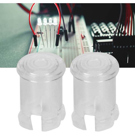 Capuchon de lampe transparent à diode électroluminescente LED de 5 mm, capuchon de lampe à guide de lumière, couvercle de protection, capuchon de lampe transparent à LED (100 pièces vendues) (1/5)