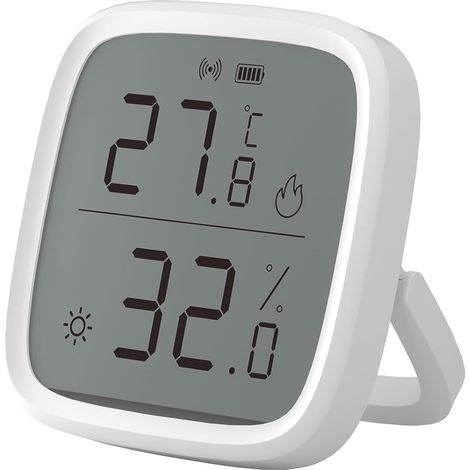 SNZB-02D Mini Smart ZigBee Sensore di temperatura e umidità, termometro e igrometro per interni, schermo LCD, aggiornamento in 5 secondi, compatibile con Alexa/Google Home/Home Assistant (1/5)