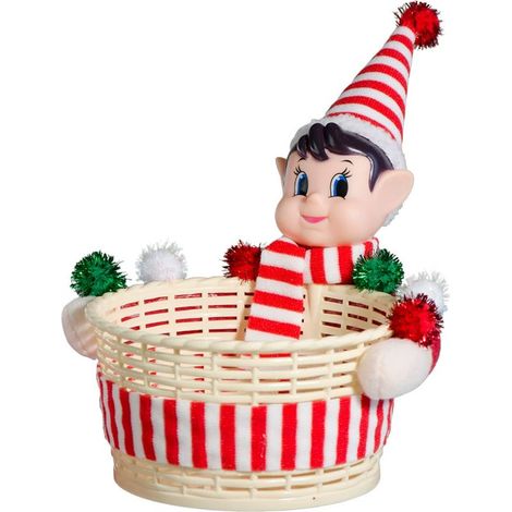Cadeau Noël Lutin Boîte À Bonbons Rouge Et Verte Panier Friandises Pour Snacks Déco Table Pot Biscuits (1/5)