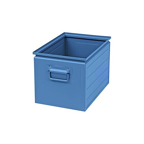 Caja apilable de chapa de acero  capacidad aprox 35 l  azul (1/2)