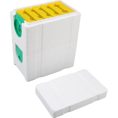 Ruche double paroi 10 cadres, boîte d'élevage de reines en mousse, outil apicole pour élevage de reines (couleur verte) (1/5)