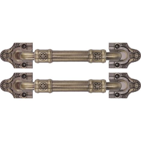 2 Poignées de porte de grange antique, bronze, poignée de tiroir vintage, facile à installer pour portails, armoires et placards (1/5)