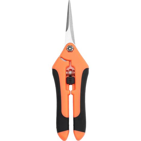 Lot de 2 ciseaux de jardin, ciseaux à plantes de 16,5 cm, coupelles avec lames droites de précision en acier inoxydable pour jardinage, plantes (1/5)
