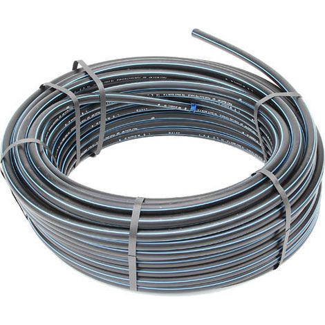 Tuyau PE 100 N-F bande bleue 50m – Ø20mm – Pression 16 bars – Adduction eau potable