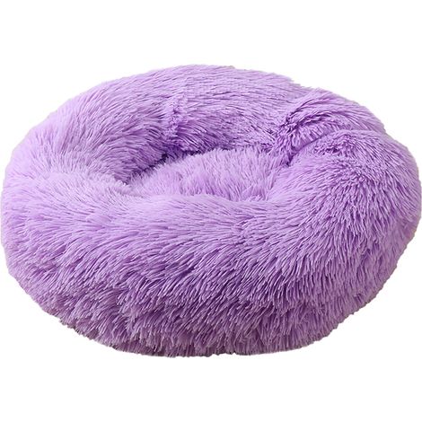 Lit Pour Chien Et Chat - Lit Ronde En Peluche Douce Avec Bord Relevé - Pour Animaux Intérieurs - Diamètre 40 À 90 Cm - 1 Pièce