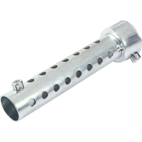 Silencieux universel moto échappement dB killer insert baffle 35mm argenté, réducteur de bruit silencieux pour pot d'échappement, accessoire acier inoxydable. (1/4)