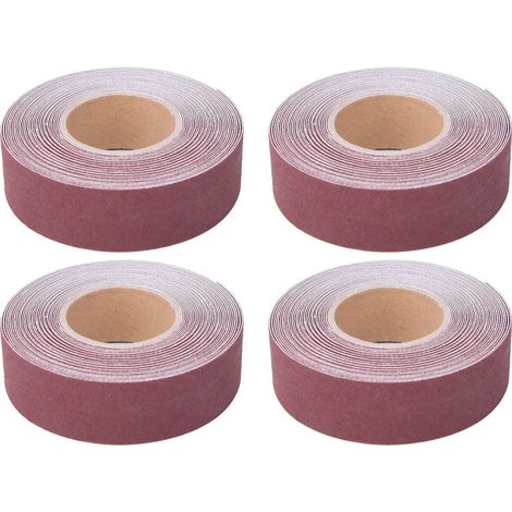Ortviai Bande Abrasive Rétractable en Tissu Émeri, 150/240/320/400, 25 mm x 6 m, pour Métal, Bois et Matériaux Synthétiques (1/5)