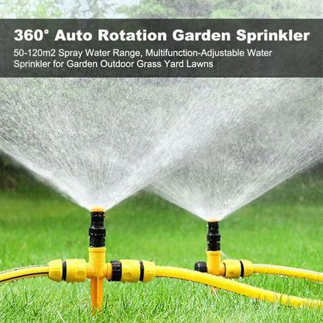 Set mit 3 360-Grad-Gartensprengern, rotierenden Sprengern, automatischer Bewässerung, verstellbarem Bewässerungssprüher für