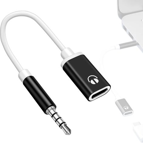 Adaptateur pour écouteurs de type C, câble de dongle audio USB C Aux, Écouteur à tête plate femelle Typec, Adaptateur d'écouteurs convertisseur de Type C, convertisseur de casque 3.5mm mâle à type-c f (1/5)