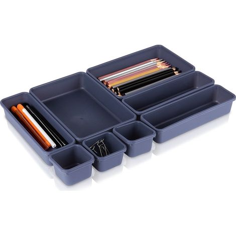 Organizador modular de cajones de grafito, 8 piezas. (1/5)