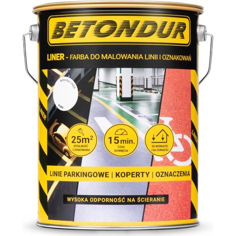 Betondur LINER Acrylfarbe mit hohem Feststoffgehalt 5L Weiß