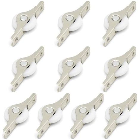 10pcs mini roulettes en caoutchouc souple avec plaque métallique et vis pour meubles