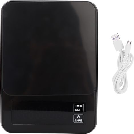 Balance de cuisine électronique numérique LCD haute précision 5 kg/0,1 g avec fonction minuterie-AquaForge (1/5)